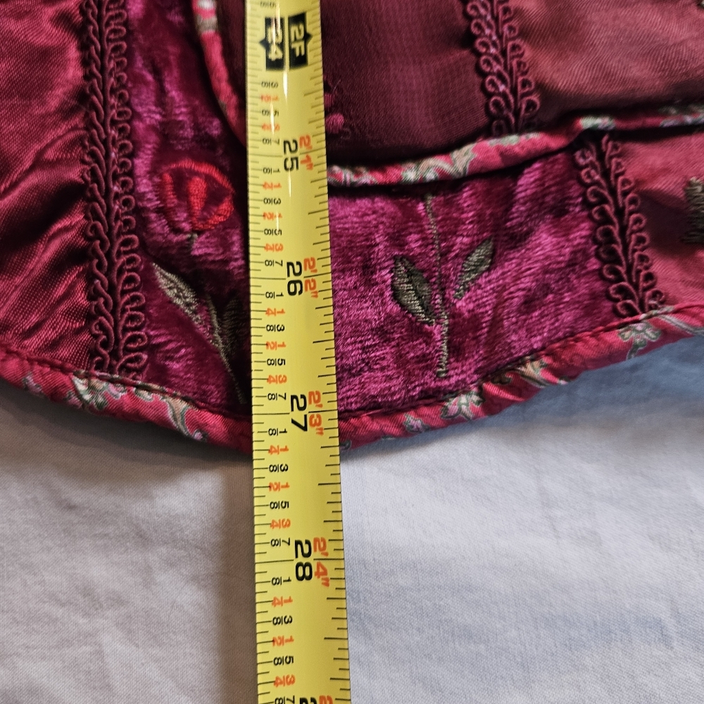 Vintage Coldwater Creek Reversible Velvet Jacket XS Boho Y2K Grandmacore Quilted - Picture 5 of 12